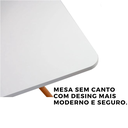 Ver imagem 3 de Jogo Mesa Sala Cozinha Jantar Quadrada Eiffel Mdf Branco 90cm e 4 Cadeiras Charles Eames Pretas