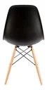 Ver imagem 2 de Jogo Mesa Sala Cozinha Jantar Quadrada Eiffel Mdf Branco 90cm e 4 Cadeiras Charles Eames Pretas