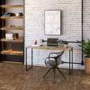 Ver imagem 2 de Kit 02 Mesas Para Escritório e Home Office Industrial Aspen 135 cm C01 Carvalho - Lyam Decor