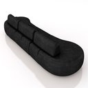 Ver imagem 5 de Sofá Sala de Estar Modulado França 326cm Encosto Articulável com Almofadas Pu Preto G45 - Gran Belo