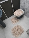 Ver imagem 2 de Kit Tapete de Banheiro 3 Peças Cor: Caramelo