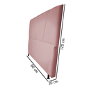 Ver imagem 2 de Cabeceira Estofada Topázio 90 cm Para Cama Box Quarto Solteiro Luxo MV Estofados Suede Rose