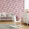 Papel de Parede Cilios Rosa Menina Quarto Infantil 3m - 4