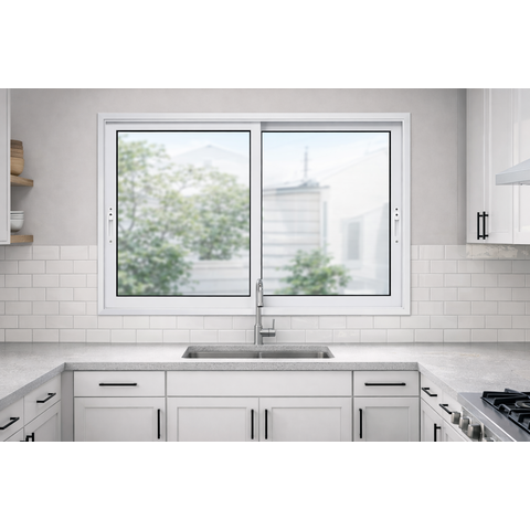 Janela de Correr 2 Folhas Alumínio Branco 120x150 Linha 25 Jade