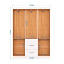 Ver imagem 3 de Guarda Roupa Casal Milão 6 Portas Branco Brilho – Poquema