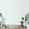 Papel de Parede Geometrico Linha Triangulo Branco 3m - 4