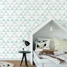 Papel de Parede Geometrico Linha Triangulo Branco 3m - 3
