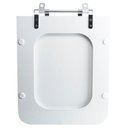 Ver imagem 5 de Assento Sanitário Tampa de Vaso Branco Resina Poliester Square para Bacia Incepa