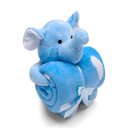 Ver imagem 1 de Manta e Bichinho Pelúcia Buettner Baby Microfibra Elefante Azul