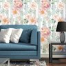 Papel de Parede Aquarela Flores Floral Botanico Folha 3m - 4