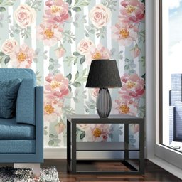 Papel de Parede Aquarela Flores Floral Botanico Folha 3m - 3