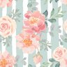 Papel de Parede Aquarela Flores Floral Botanico Folha 3m - 1