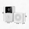 Campainha C/ Câmera Wifi S Fio Inteligente Interfone C Áudio - 5