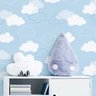 Papel Parede Nuvem Cinza Quarto Bebe Lavavel Infantil 3 mts - 3