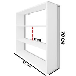 Estante para Dvds em Mdf Branco Modelo Coleções - 7