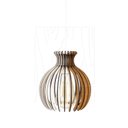 Ver imagem 4 de Pendente Luminária Nacar E27 Madeira Sala Moderno Desmontada:branco