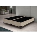 Ver imagem 2 de Cama Box Blindado Queen Bipartido Loja Xerife Suede Bege 40x158x198