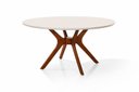 Ver imagem 3 de Mesa de Jantar Julia Redonda Elegante Cozinha 1,10 C/ Vidro:off White
