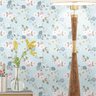 Papel Parede Bolinha Flor Rosa Folha Floral Quarto rolo 3 m - 2