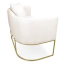 Ver imagem 4 de Namoradeira Paola 02 Lugares Linho Base Metálica Dourado - D’Rossi - A27 Areia