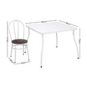 Ver imagem 2 de Conjunto Mesa de Jantar 90cm com 4 Cadeiras Multimóveis Cr50133 Branco/marrom