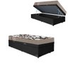 Cama Box Baú Solteiro Colchão Ortobom 61x88x188 Preto - 1