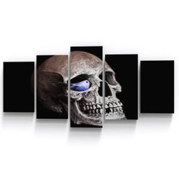 Quadro Decorativo Cranio Humano Passarinho Caveira Anatomia - 4
