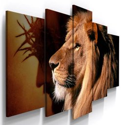 Quadro Decorativo Jesus Cristo Leao Juda Coroa Espinho Deus - 1