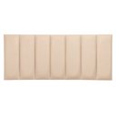 Ver imagem 2 de Cabeceira Casal Veludo Marfim Placa Modulada Estofada Ripada Adesiva