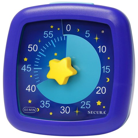 Secura Timer Visual 60 Minutos Silencioso para Crianças e Adultos (céu Estrelado)