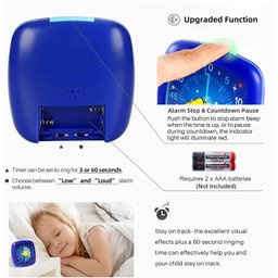 Secura Timer Visual 60 Minutos Silencioso para Crianças e Adultos (céu Estrelado) - 3
