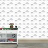 Papel de Parede Cinza Nuvem Nuvens Estrela Quarto Teen 3m - 2