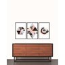 Trio de quadros decorativos sala quarto Geométrico - 3