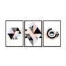 Trio de quadros decorativos sala quarto Geométrico - 2