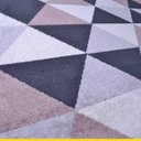 Ver imagem 4 de Tapete Retangular para Sala Geométrico Verona 133x190cm Reinassance Veludo Cinza Escuro - Clicklar