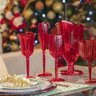 Kit 4 Taça Acrílica Cristal 275ML Luxo Vinho Água Vermelha - 5