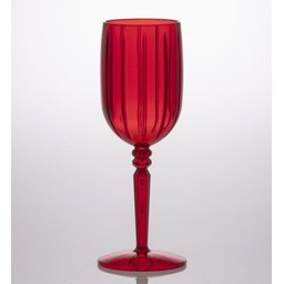 Kit 4 Taça Acrílica Cristal 275ML Luxo Vinho Água Vermelha - 3