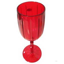 Kit 4 Taça Acrílica Cristal 275ML Luxo Vinho Água Vermelha - 9