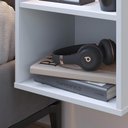 Ver imagem 3 de Mesa Cabeceira Suspensa Madri Mesinha Quarto Divisória Organizadora Nicho Decorativo - Rpm Móveis