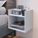 Ver imagem 2 de Mesa Cabeceira Suspensa Madri Mesinha Quarto Divisória Organizadora Nicho Decorativo - Rpm Móveis