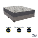 Ver imagem 3 de Cama Box Casal Cinza e Colchão Airtech 100 D33 Ortobom