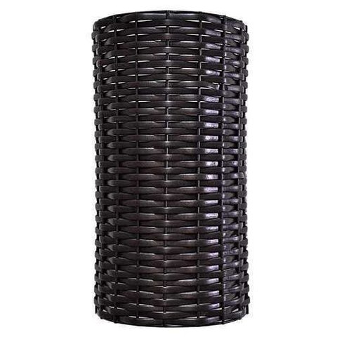 Kit Utron 4 Luminárias de Parede Junco Meia Cana 2 Lâmpadas - Tabaco