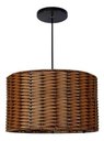 Ver imagem 1 de Lustre Luminária Pendente Utron Junco Tubo Rústico 35cm - Palha