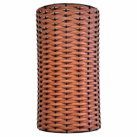Kit Utron 4 Luminárias de Parede Junco Meia Cana 2 Lâmpadas - Palha