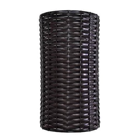 Luminária de Parede Utron Junco Meia Cana 30cm para 2 Lâmpadas - Tabaco