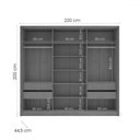 Ver imagem 4 de Guarda-roupa Casal Porto 3 Portas 4 Gavetas Freijó/creme - Politorno