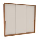 Ver imagem 2 de Guarda-roupa Casal Porto 3 Portas 4 Gavetas Freijó/creme - Politorno