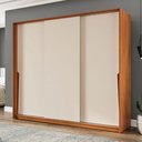 Ver imagem 1 de Guarda-roupa Casal Porto 3 Portas 4 Gavetas Freijó/creme - Politorno