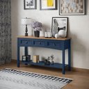 Ver imagem 1 de Mesa Aparador 3 Gavetas 1 Prateleira Veneza Azul