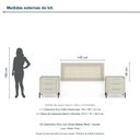 Ver imagem 3 de Kit Cabeceira Arco com Duas Mesas Bend Principal Incolar Luna Metal Preto